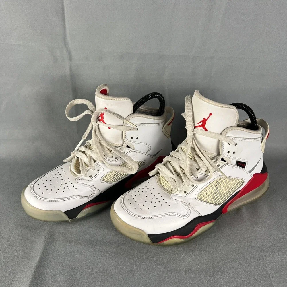 Nike Air Jordan Mid Mars 270 Sneakers Kids 6 White Fire Red Lace Up BQ6508-100
